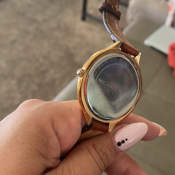 Michael Kors | Genuine Leather Studded Double-Wrap Watch - Picture 9 of 10